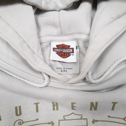 Mens Beige Harley Davidson Motorcycles Biker 2013 Maryland Hoodie Jumper
