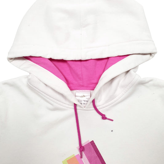 Womens White Adidas Hoodie Jumper