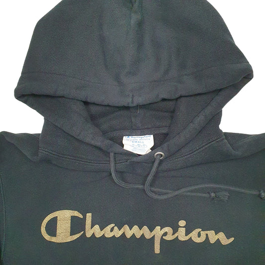 Mens Black Champion Hoodie Jumper