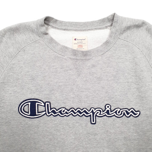 Mens Grey Champion Crewneck Jumper