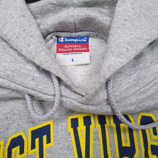 Mens Grey Champion University of West Virginia USA Hoodie Jumper