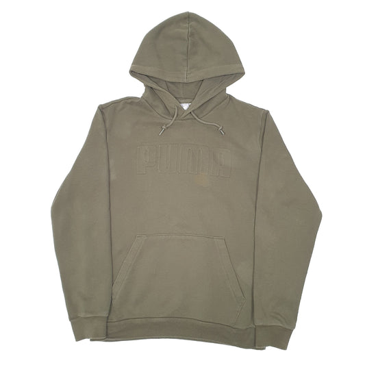 Mens Khaki Puma Hoodie Jumper