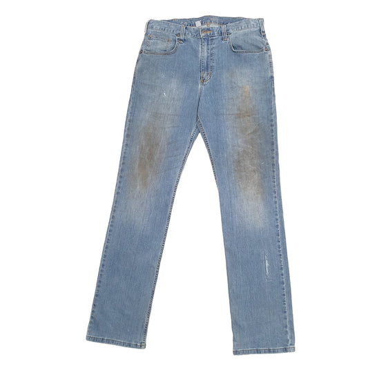 Mens Blue Carhartt Straight JeansW34 L34