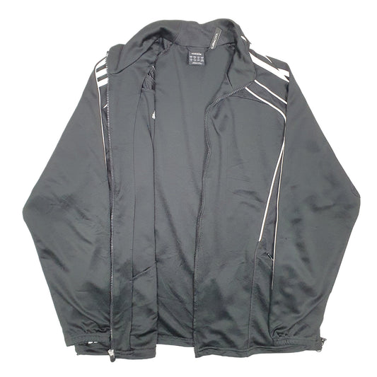 Womens Black Adidas Clima Cool Active Gym Workout Full Zip Jumper