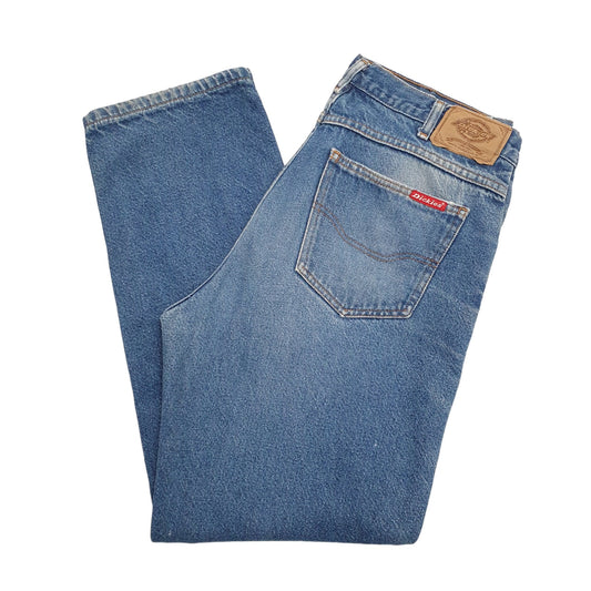 Mens Blue Dickies Lined Thermal winter Casual JeansW34 L30