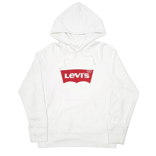 Mens White Levis Hoodie Jumper