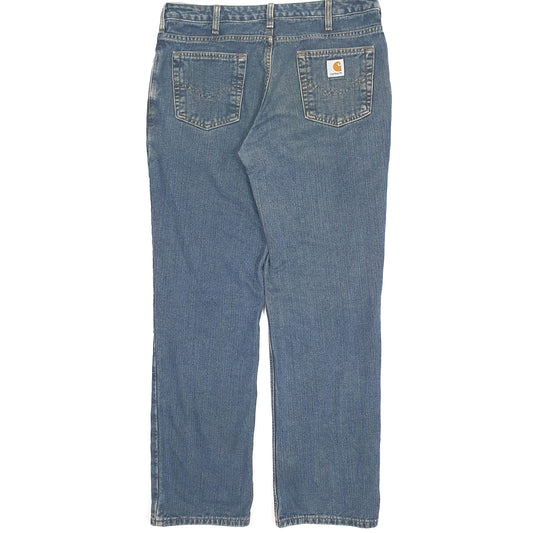 Womens Blue Carhartt Blanket Lined Carpenter WB022 JeansW34 L32