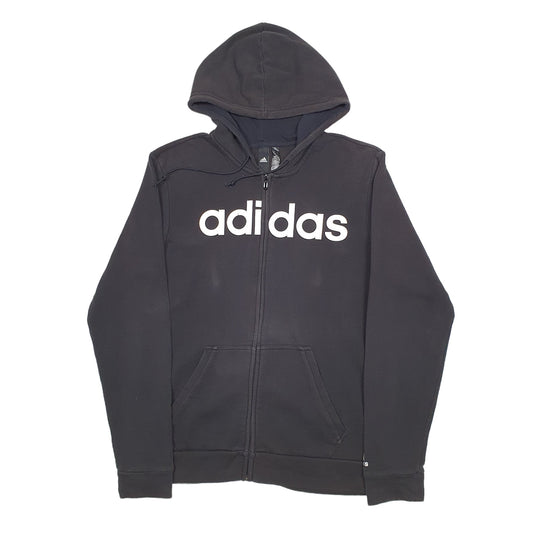Mens Black Adidas Full zip Jumper
