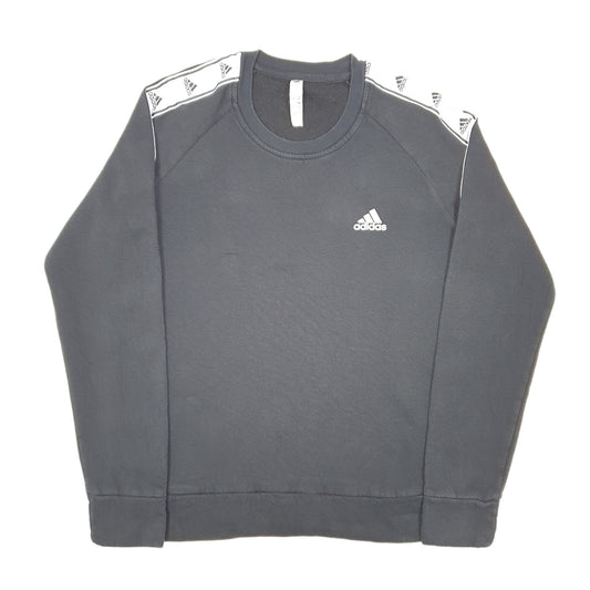 Womens Black Adidas Crewneck Jumper