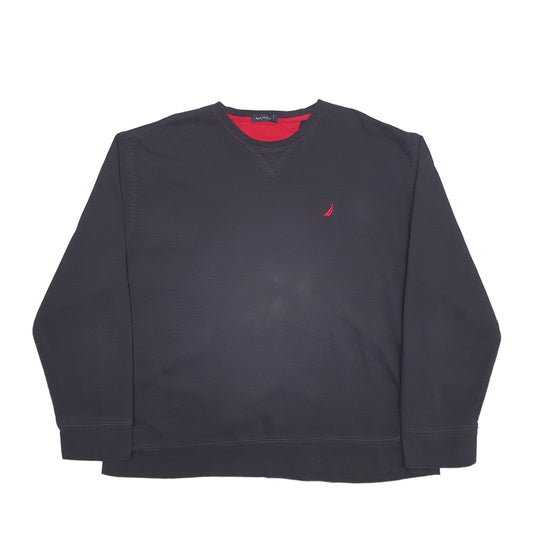 Mens Black Nautica Crewneck Jumper