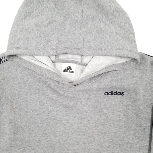 Mens Grey Adidas Hoodie Jumper