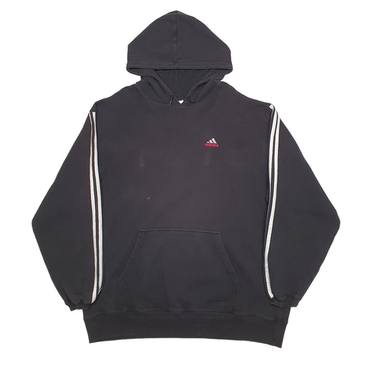 Mens Black Adidas Vintage Hoodie Jumper