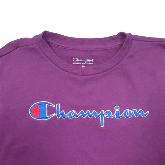 Womens Purple Champion Crewneck Jumper
