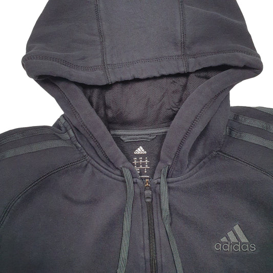 Mens Black Adidas Full Zip Jumper