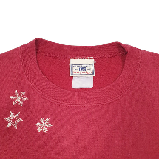 Womens Burgundy Lee Crewneck Jumper