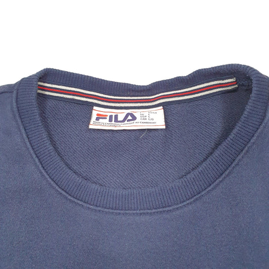 Mens Navy Fila Crewneck Jumper