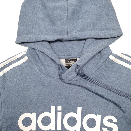 Mens Blue Adidas Hoodie Jumper