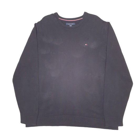 Mens Black Tommy Hilfiger Crewneck Jumper