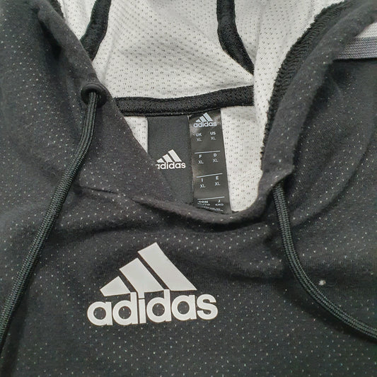 Mens Black Adidas Active Gym Workout Hoodie Jumper