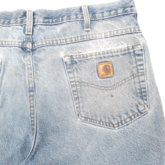 Mens Blue Carhartt Carpenter Denim Shorts