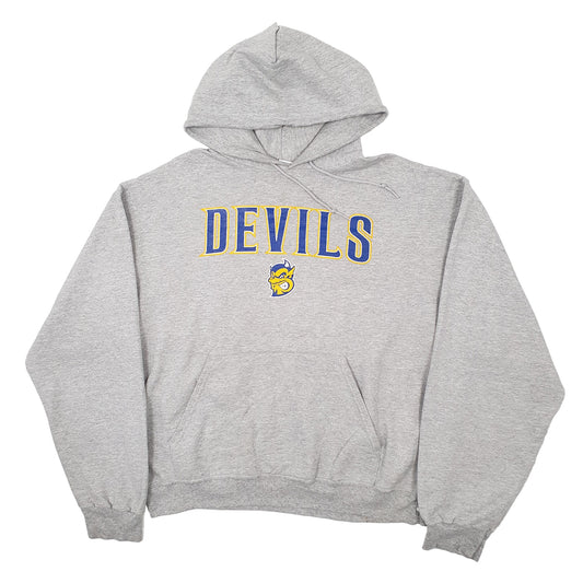 Mens Grey Champion USA College Devils Hoodie Jumper