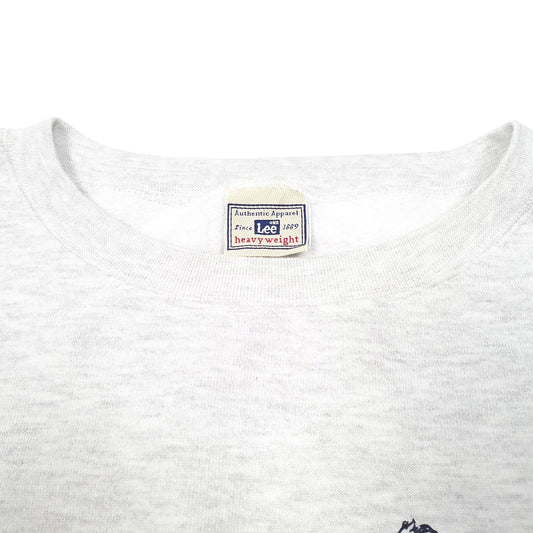 Mens Grey Lee Assateague Island Heavyweight Vintage Crewneck Jumper