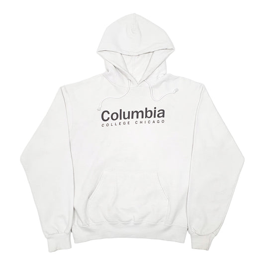 Mens White Champion Columbia College Chicago USA Hoodie Jumper