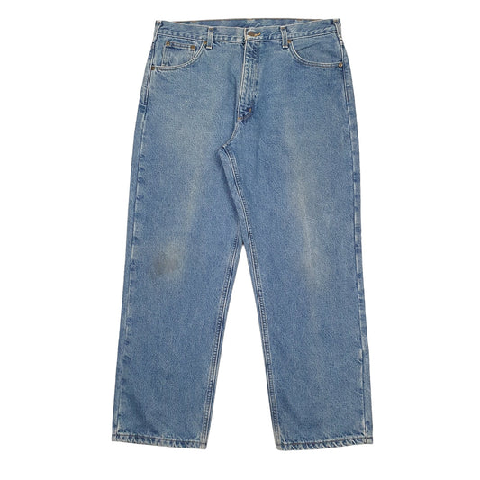 Mens Blue Carhartt B172 Lined Thermal Winter Casual JeansW38 L30