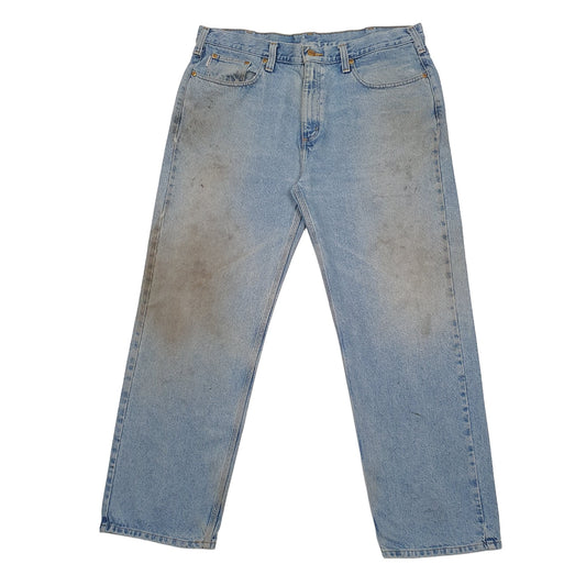 Mens Blue Carhartt Relaxed JeansW38 L30