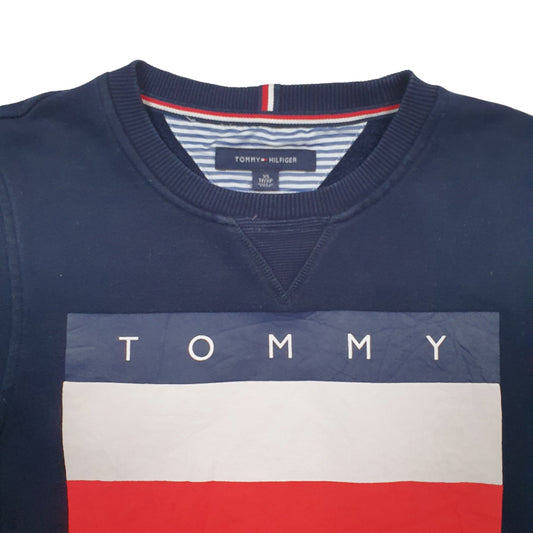 Mens Navy Tommy Hilfiger Crewneck Jumper