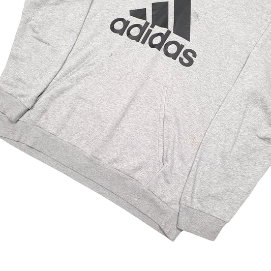 Mens Grey Adidas Hoodie Jumper