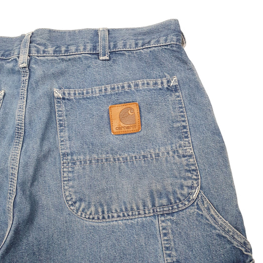 Mens Blue Carhartt Carpenter B28 Denim Shorts