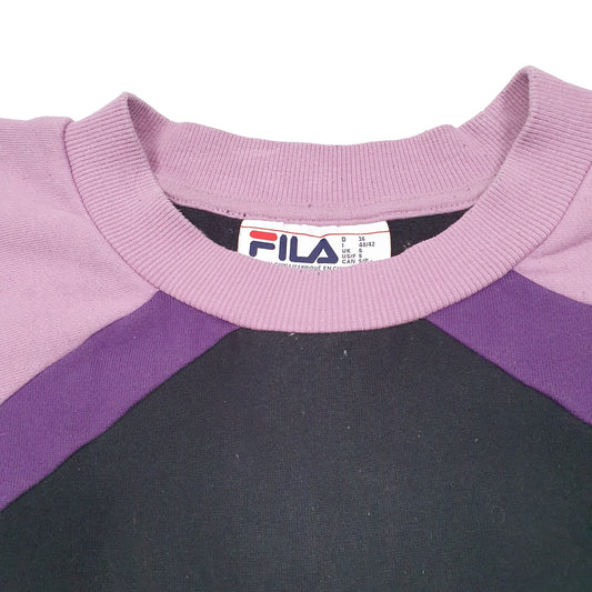 Mens Purple Fila Crewneck Jumper