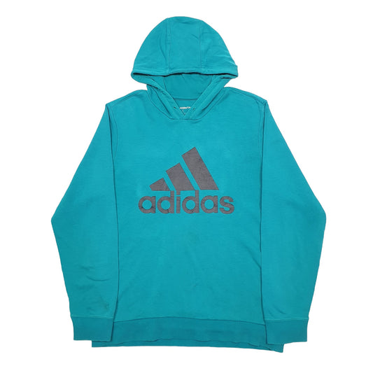 Mens Green Adidas Hoodie Jumper