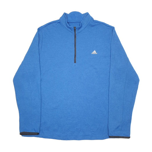 Mens Blue Adidas Under layer thermal Quarter Zip Jumper