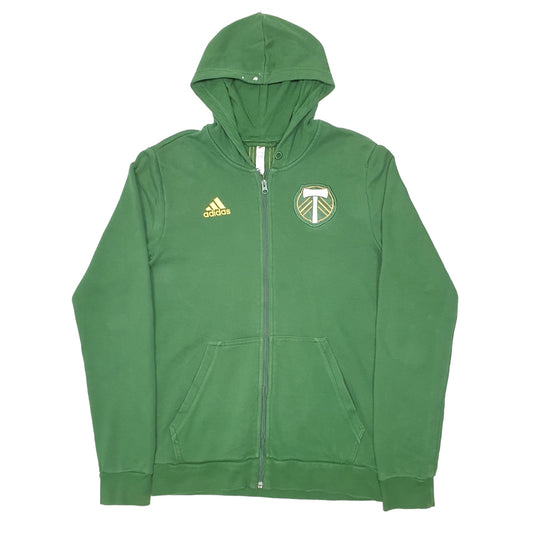 Womens Green Adidas Portland Timbers Soccer Hoodie Full Zip Jumper