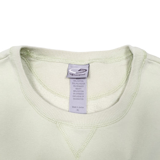 Womens Green Champion Crewneck Jumper