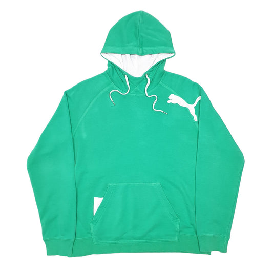 Womens Green Puma Hoodie Jumper