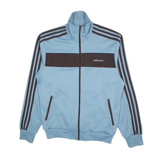 Mens Blue Adidas Track Full Zip Jumper