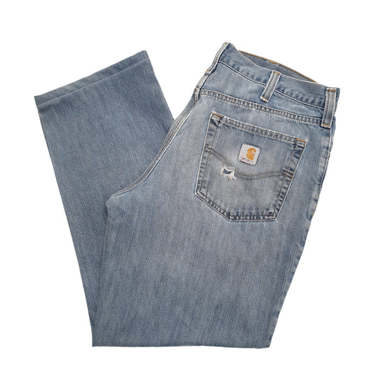Mens Blue Carhartt Carpenter Relaxed JeansW36 L30