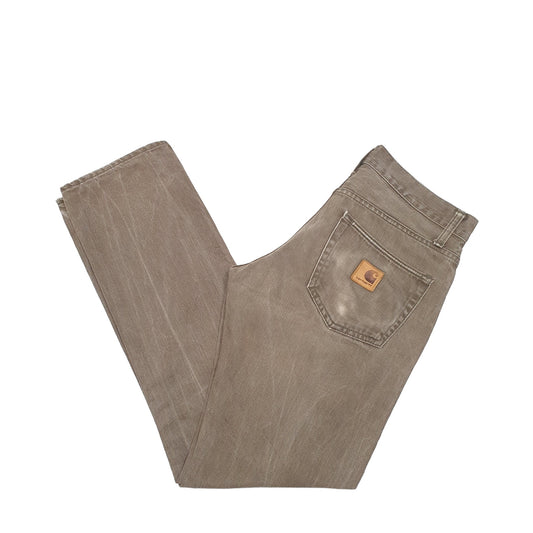Mens Khaki Carhartt Klondike WIP Casual JeansW30 L32
