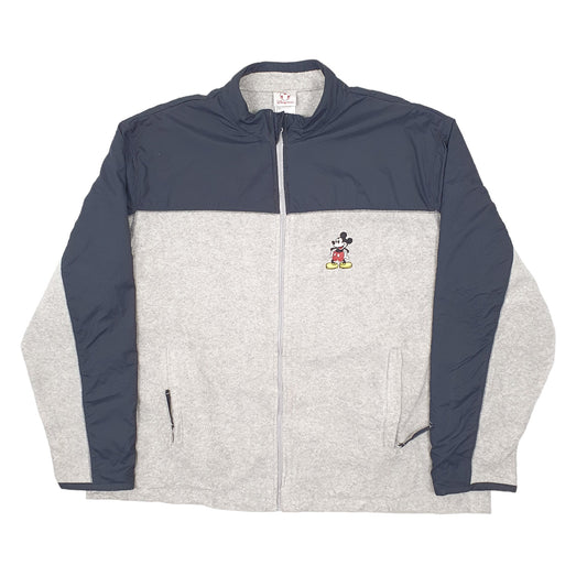 Mens Grey Disney Mickey Mouse Full Zip Jumper