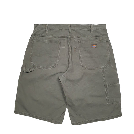 Mens Khaki Dickies Ripstop Denim Shorts