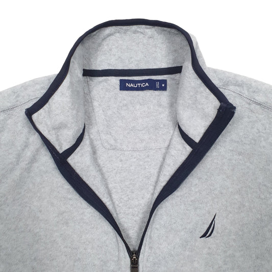 Mens Grey Nautica Full Zip Jumper