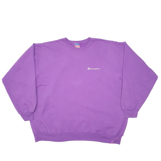 Mens Purple Champion Crewneck Jumper