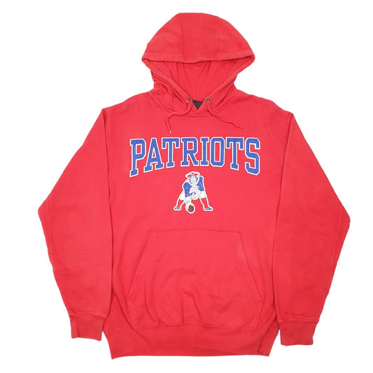 Mens Red NFL New England Patriots American Football Hoodie Jumper