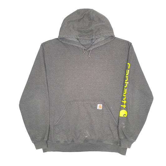 Mens Grey Carhartt Hoodie Jumper