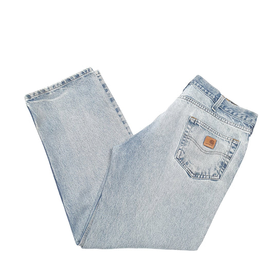 Mens Blue Carhartt Relaxed B460 JeansW38 L30