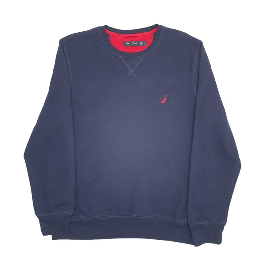 Mens Navy Nautica Crewneck Jumper