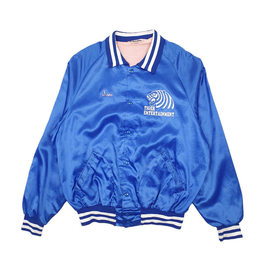 Mens Blue Don Alleson Athletic Tiger Entertainment Vintage Made in USA Union Made Hoodie Coat